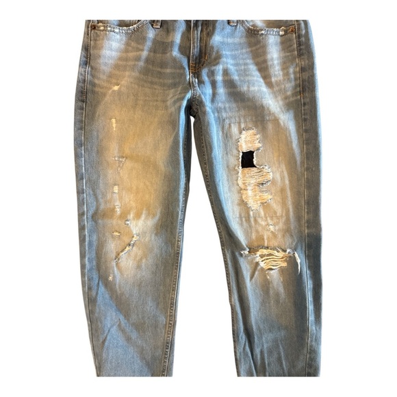 Abercrombie & Fitch Distressed Boyfriend Jeans Sz 4R Relaxed Fit Denim Casual - Picture 5 of 5